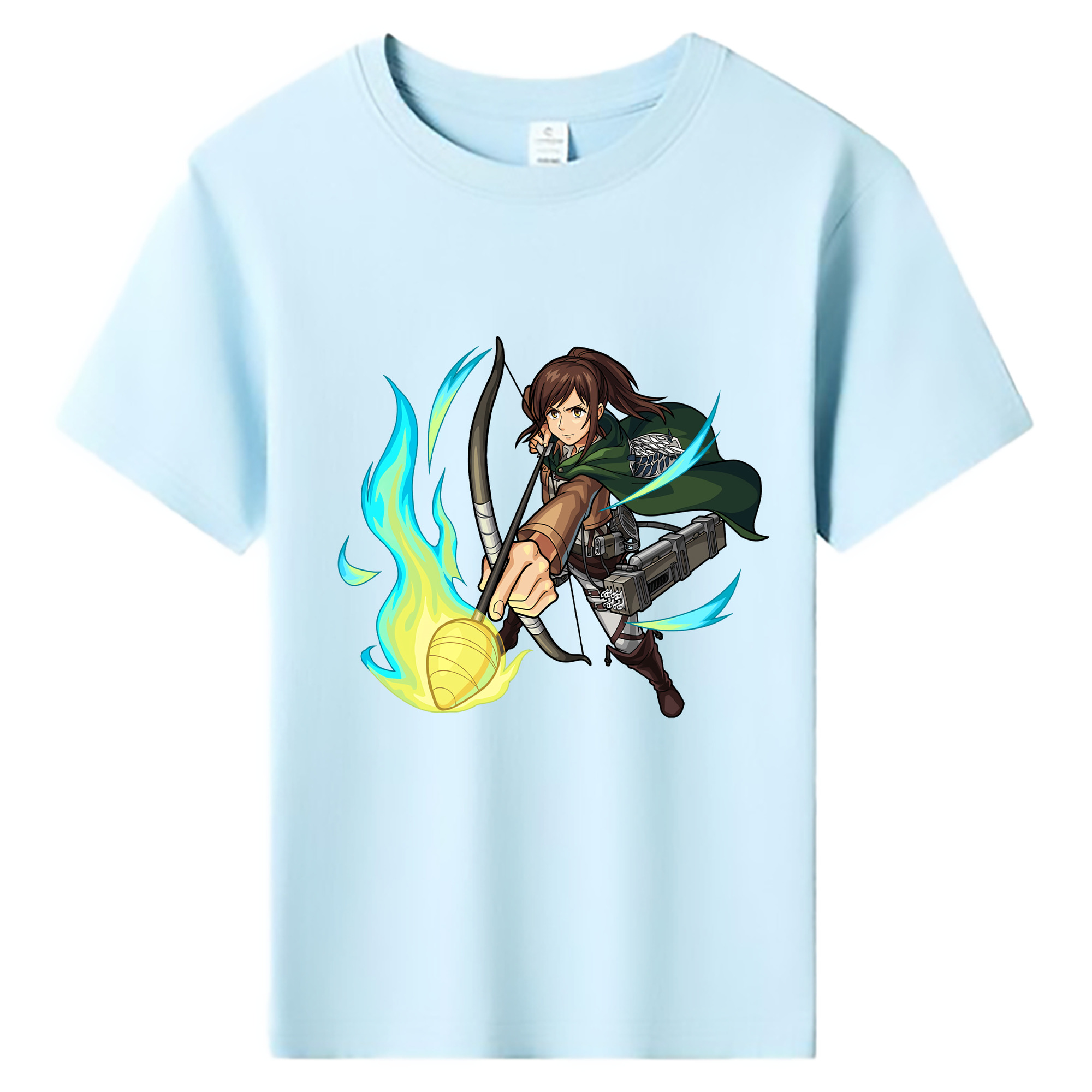（画像用） 進撃の巨人 サシャ·ブラウス Attack on Titan Sasha Blaus 綿100％キッズTシャツ（フロントプリント）